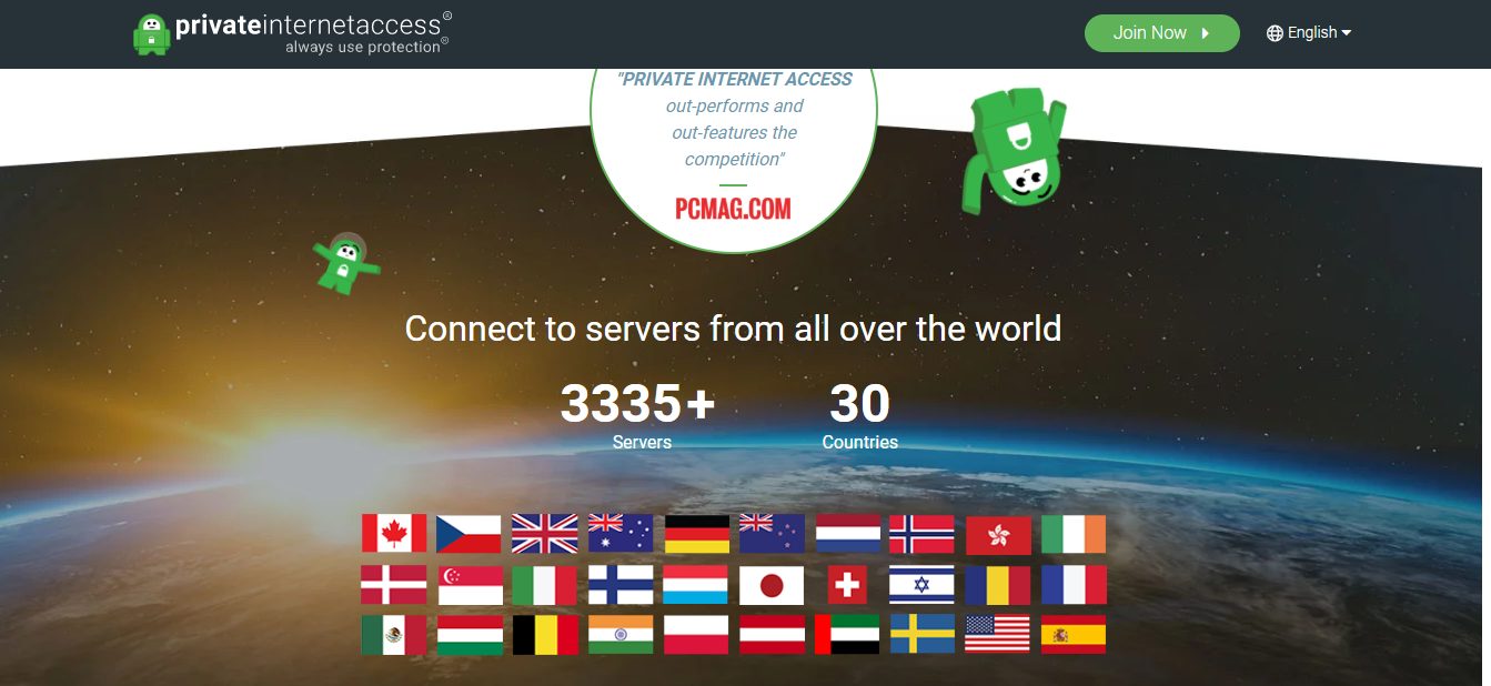 Connect to servers from all over the world